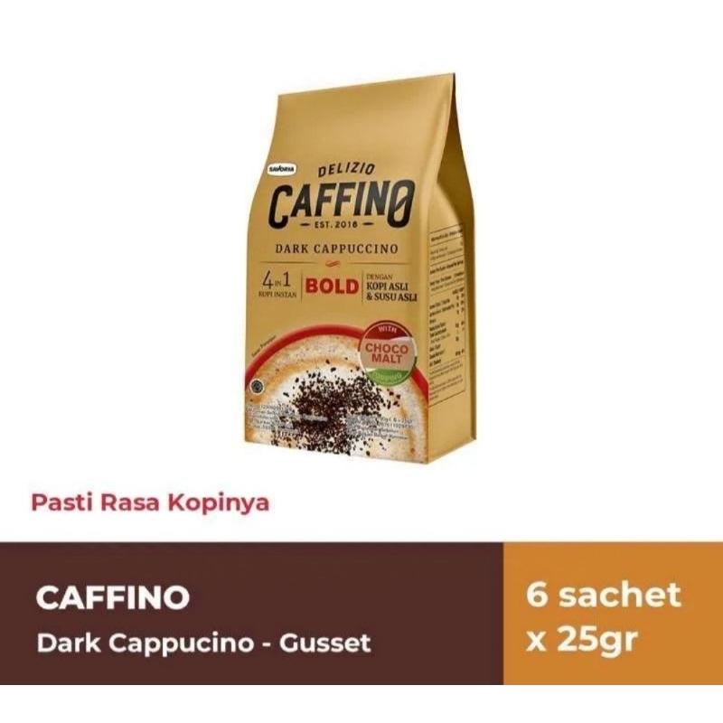 

Caffino Bold Dark Cappucino Kopi instant 4 in 1 isi 6 sachet