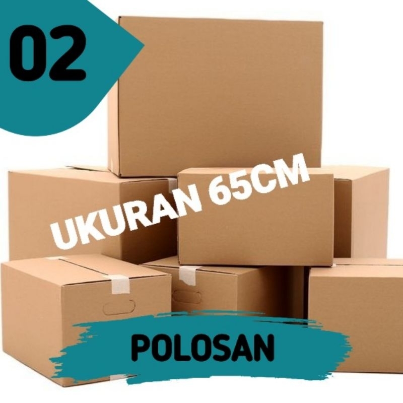 

kardus polosan bungkus paket ukuran 65cm