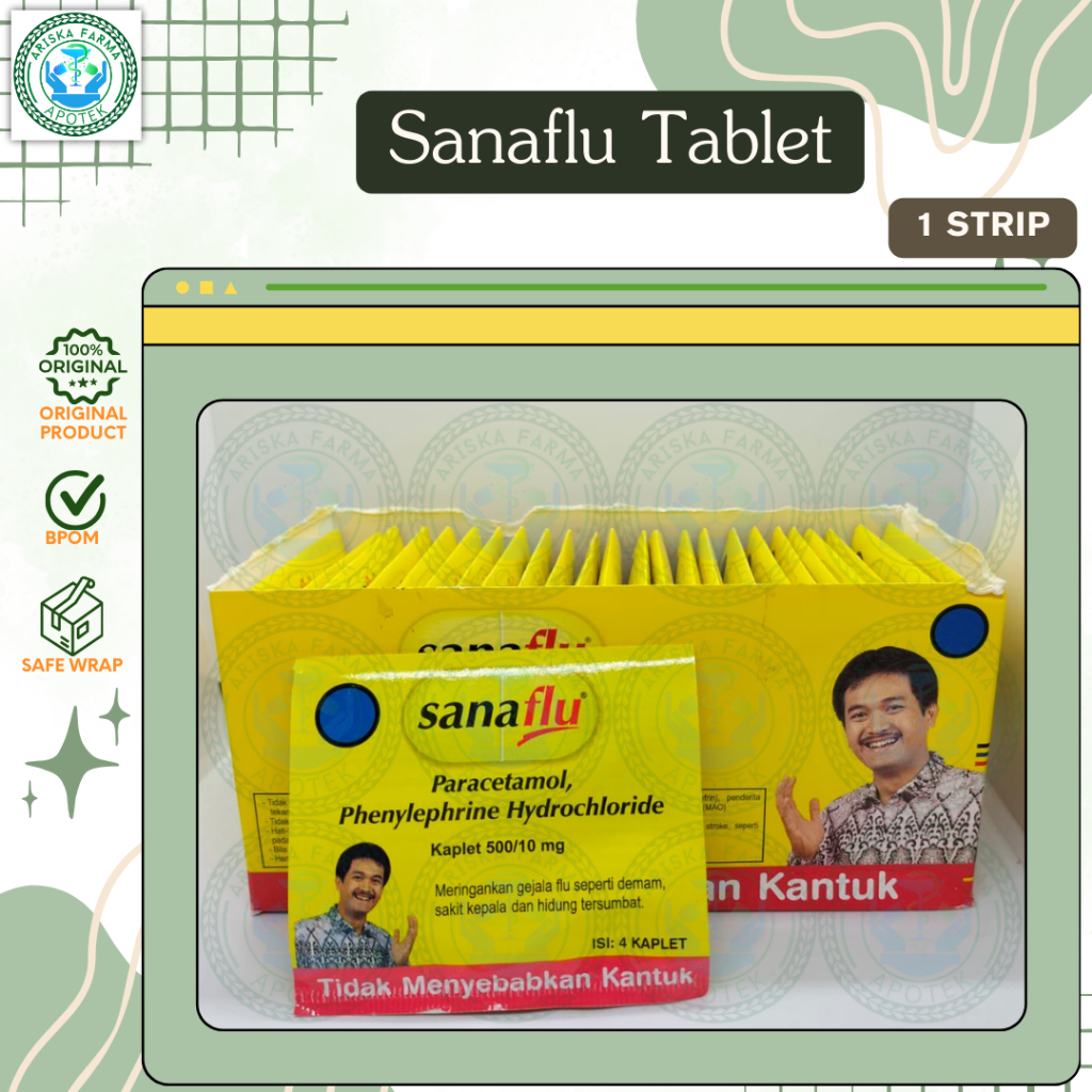 Sanaflu per strip / obat flu
