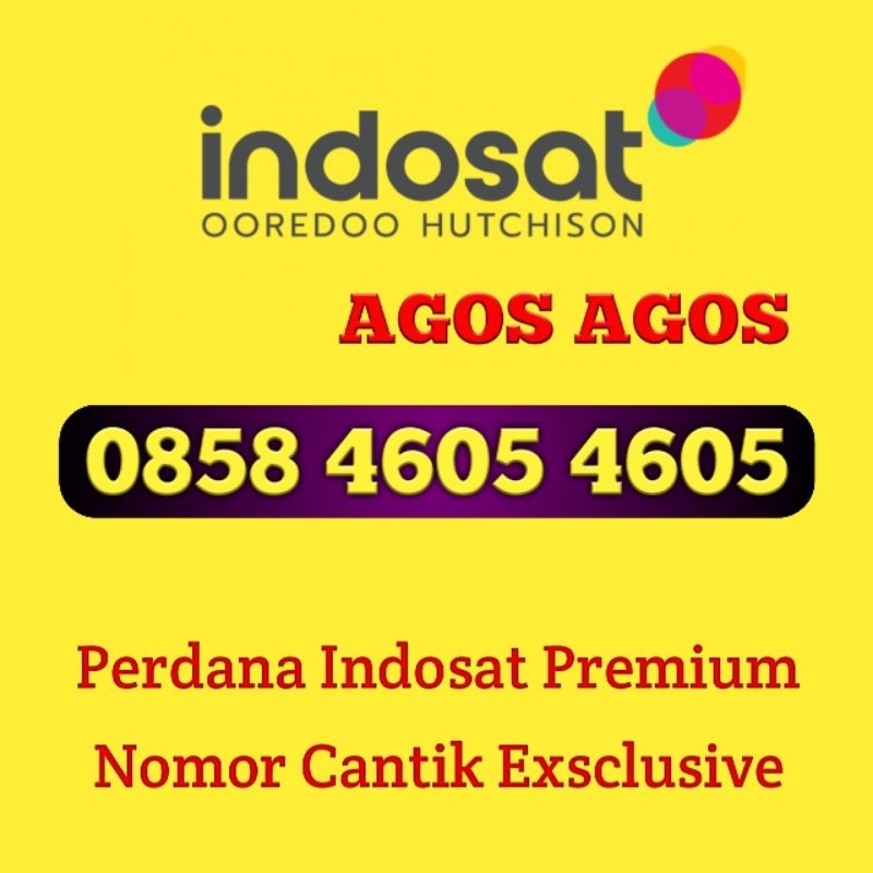 NOMOR PERDANA EXSCLUSIVE INDOSAT PREMIUM SPESIAL VARIAN ANGKA BERKARAKTER LIMITED EDITION BERKUALITA
