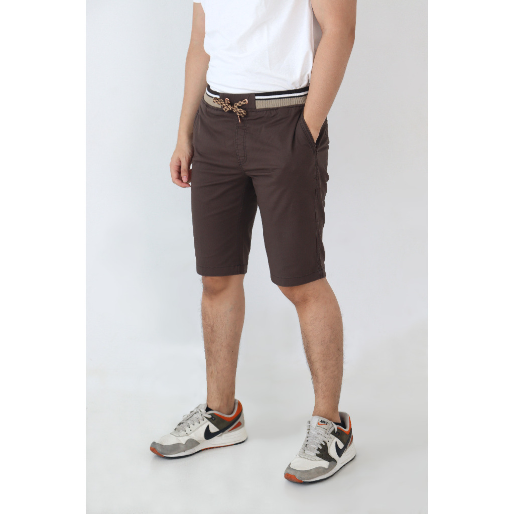 FOREX Celana Chinos Pendek Karet Elastis Regular Fit Stretch