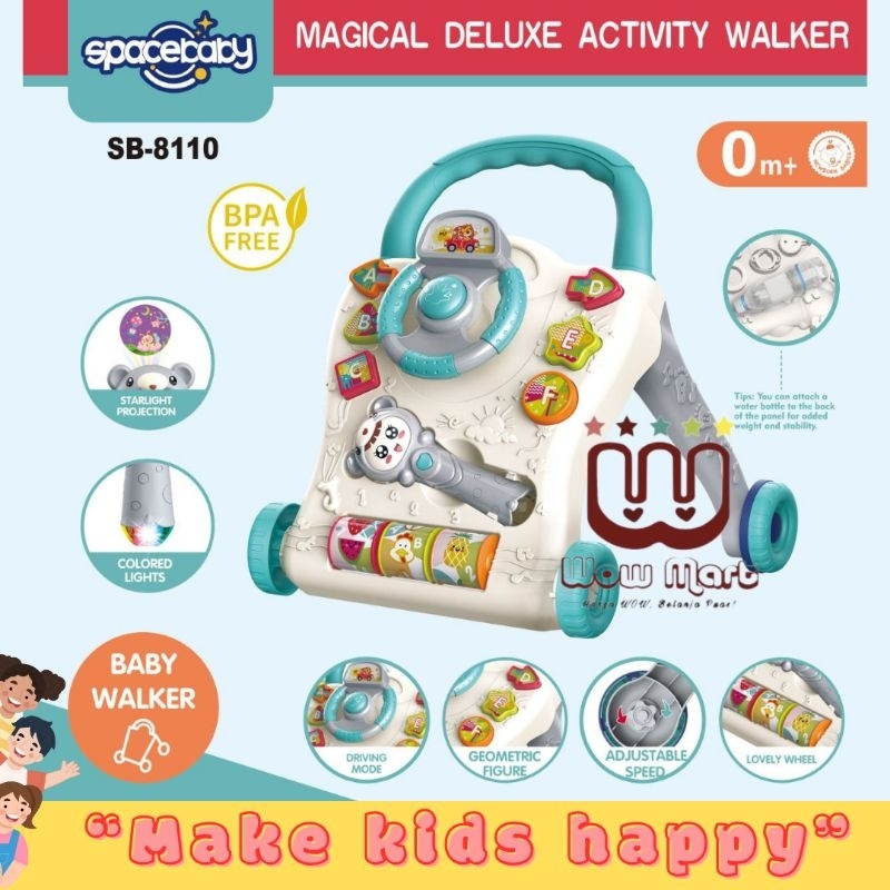 SB 8106 SB 8110 Spacebaby Baby Activity Walker // Push Walker Deluxe Alat Bantu Berjalan Anak Dileng
