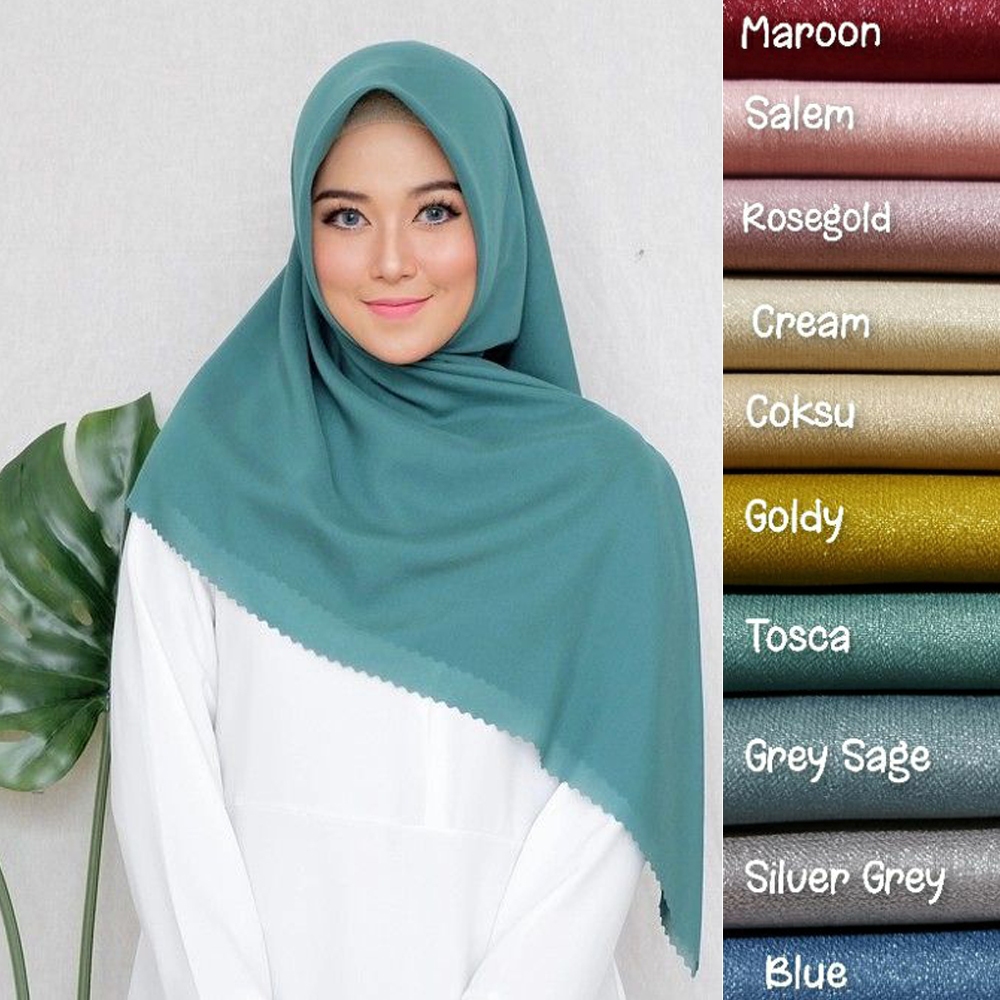 JILBAB POLOS / HIJAB POLOS Segi Empat Nur Shinar Azara 130x130