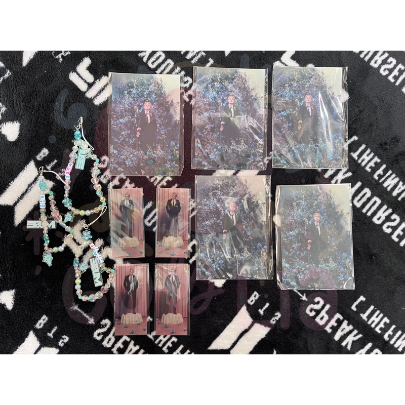 [READY STOCK / SIAP KIRIM] BTS JIMIN SMERALDO POP UP STORE BOOKMARK SET + DIY STRAP KEYRING JIMIN SM