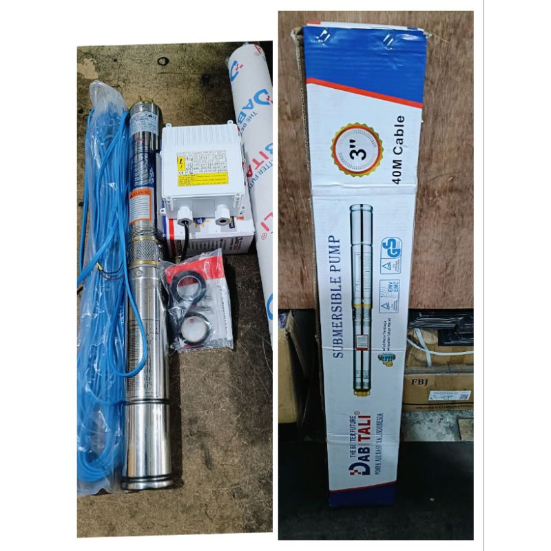 POMPA SATELIT / POMPA CELUP SUMUR BOR 3" 0,33HP + KABEL 0,5HP +KABEL