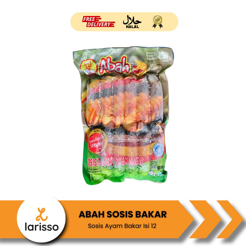 

Abah Sosis Ayam Bakar Isi 12 - Sosis Bakar 500gr Frozen Food Olahan Makanan Beku
