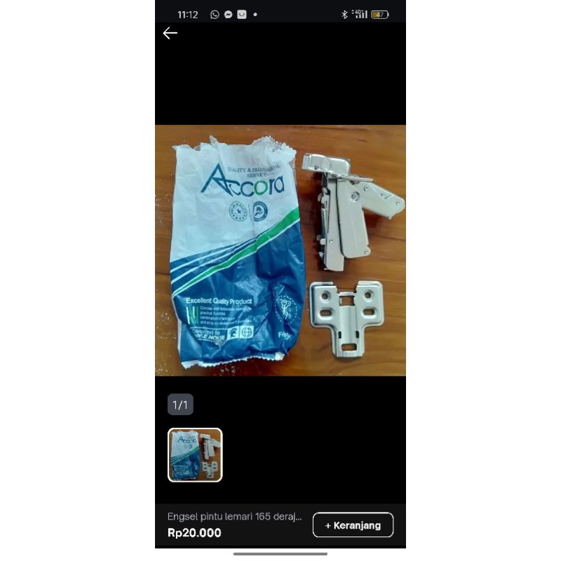 Engsel robot slowmotion pintu sudut 165 derajat