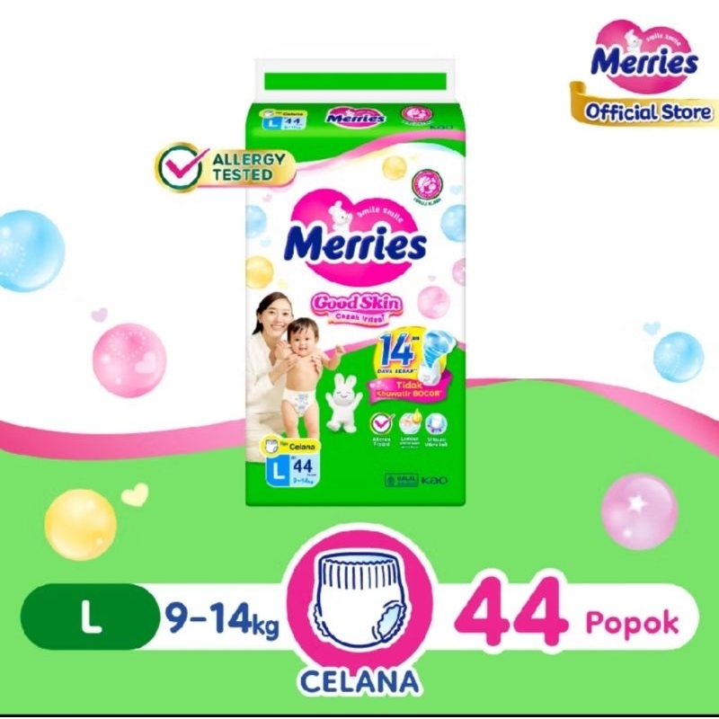 Makassar  Merries Pants  L42 Good Skin Popok Celana Bayi