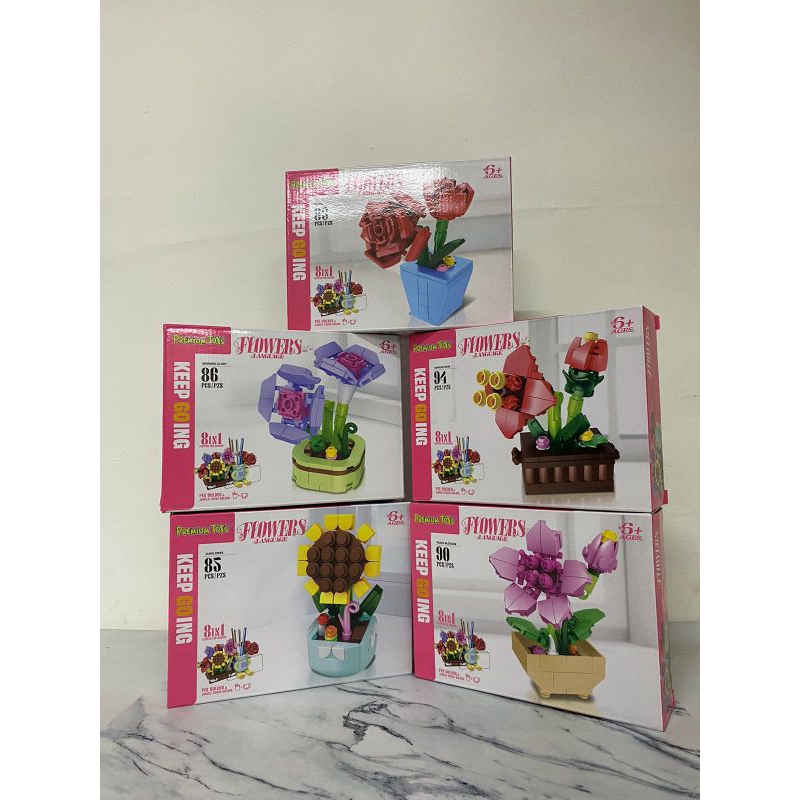 Mainan Edukasi Anak Bricks Bunga / Mainan anak Perempuan Lego Bricks Flower / Mainan Lego Karakter