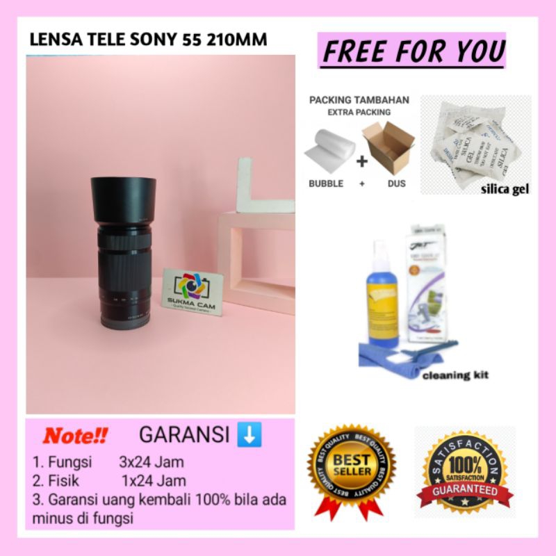 Lensa Tele SONY 55 210mm oss Hood