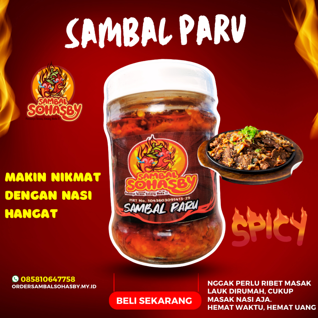 

Sambal Paru Kriuk Sohasby – Lauk Praktis, Pedas Menggigit