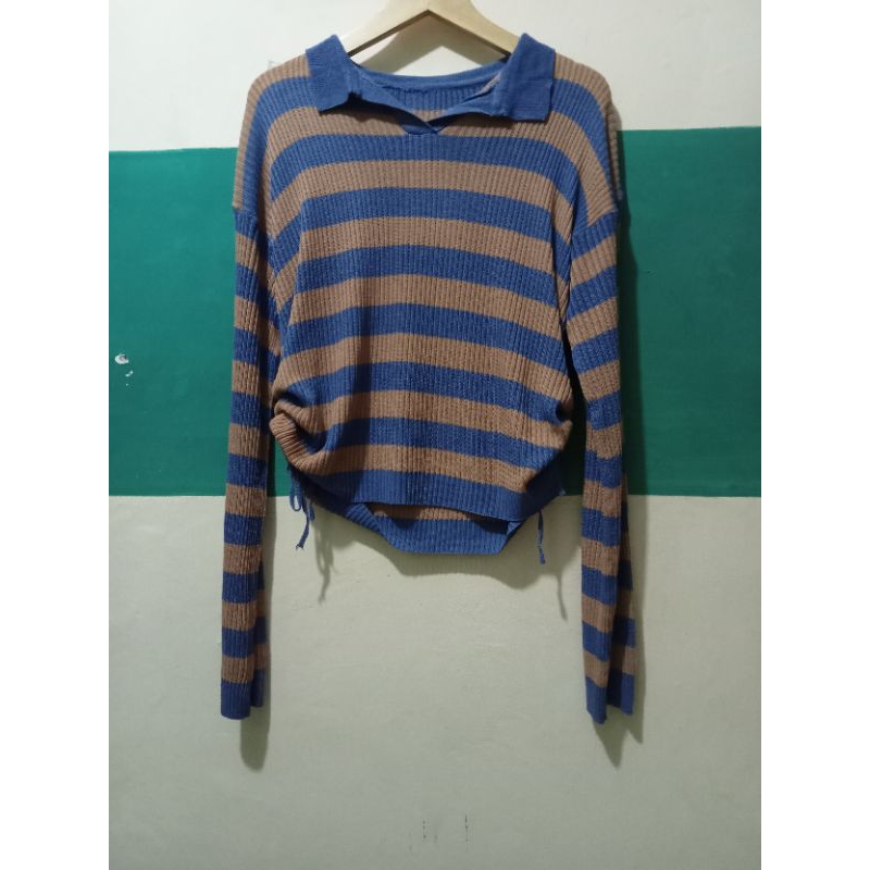 switer rajut tali pinggang dewasa/kardigan crop/ baju rajut wanita/atasan wanita