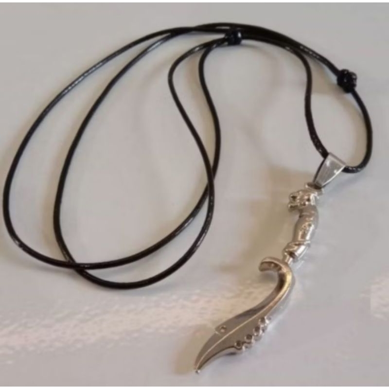 Kalung tali hitam liontin Bandul KUJANG || PELURU || WAYANG JAWA ,Pria/wanita