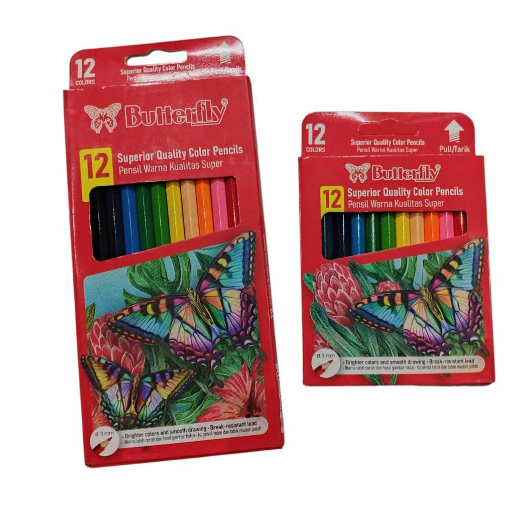 

pensil mewarnai, pensil warna butterfly