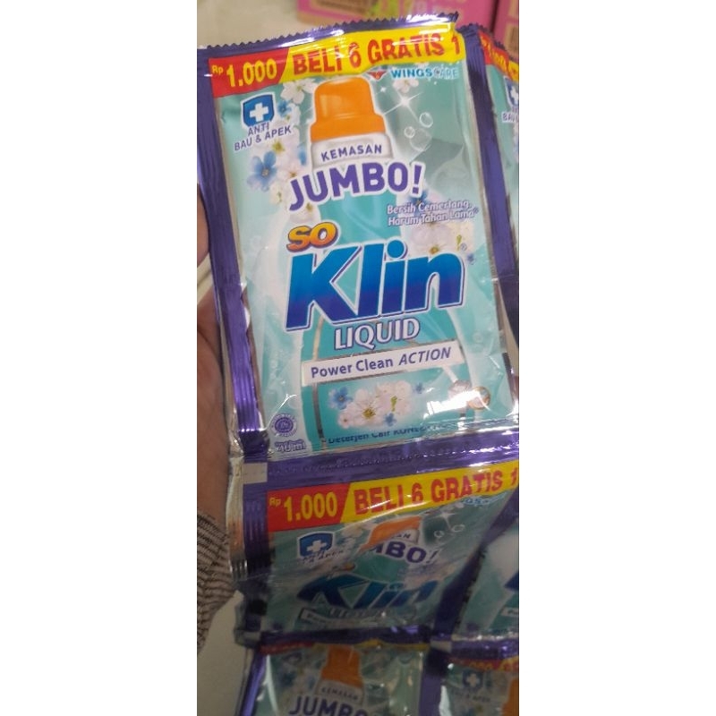 (Renceng) Soklin Liquid jumbo Biru