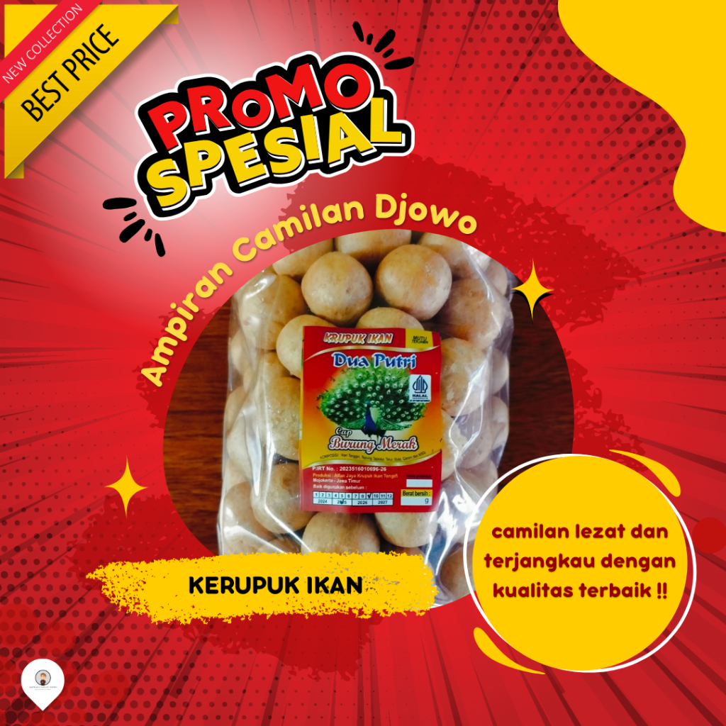 

Kerupuk Ikan Tenggiri 150 gram - Ampiran Camilan Djowo