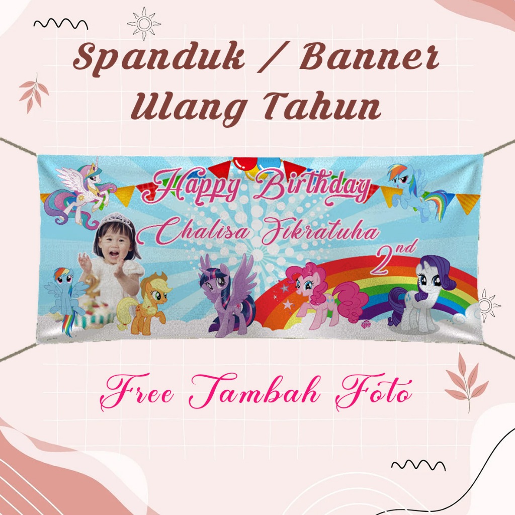Banner Ulang Tahun, Spanduk Ulang Tahun, Baner Ultah, Backdrop Ultah