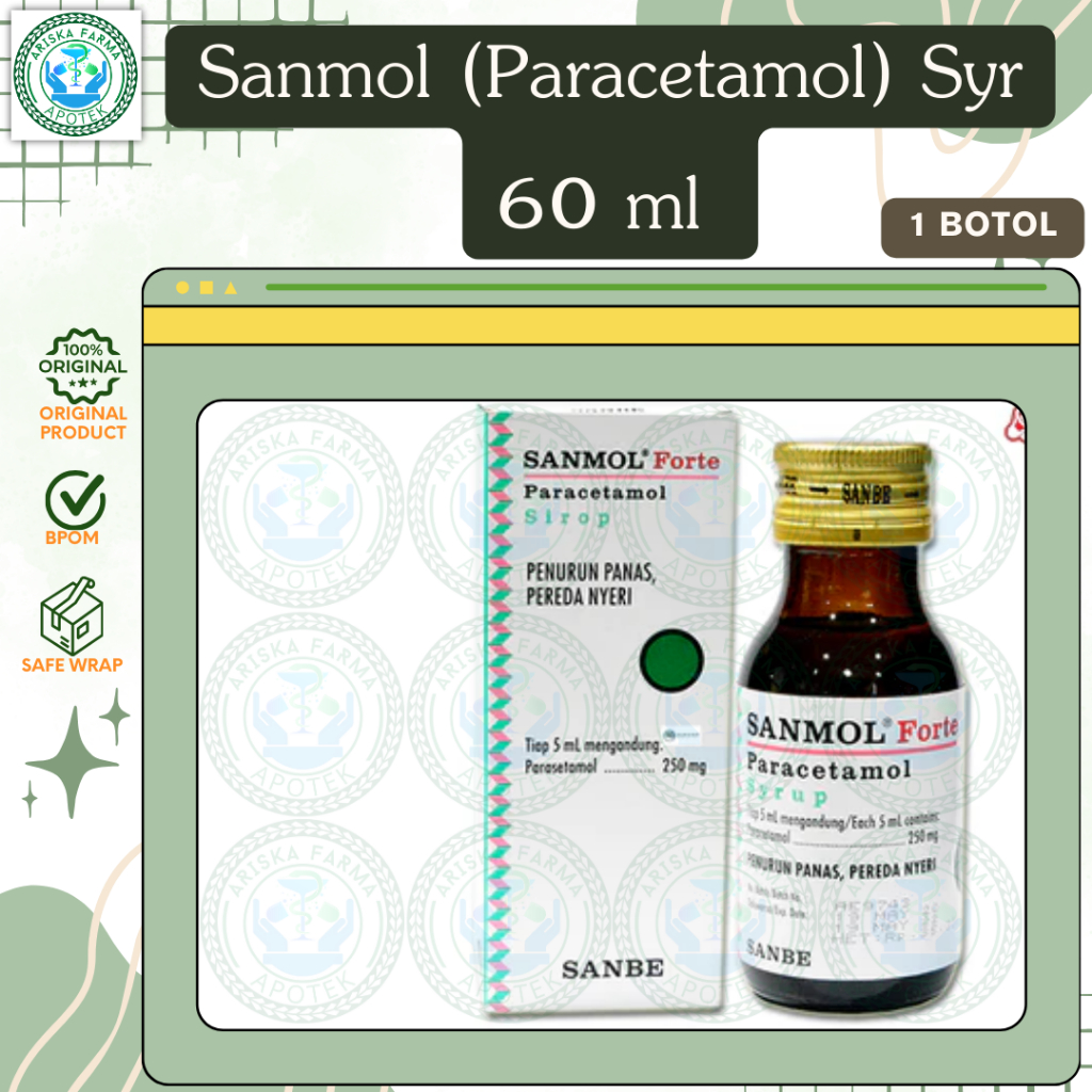 Sanmol (Paracetamol) Syr per botol