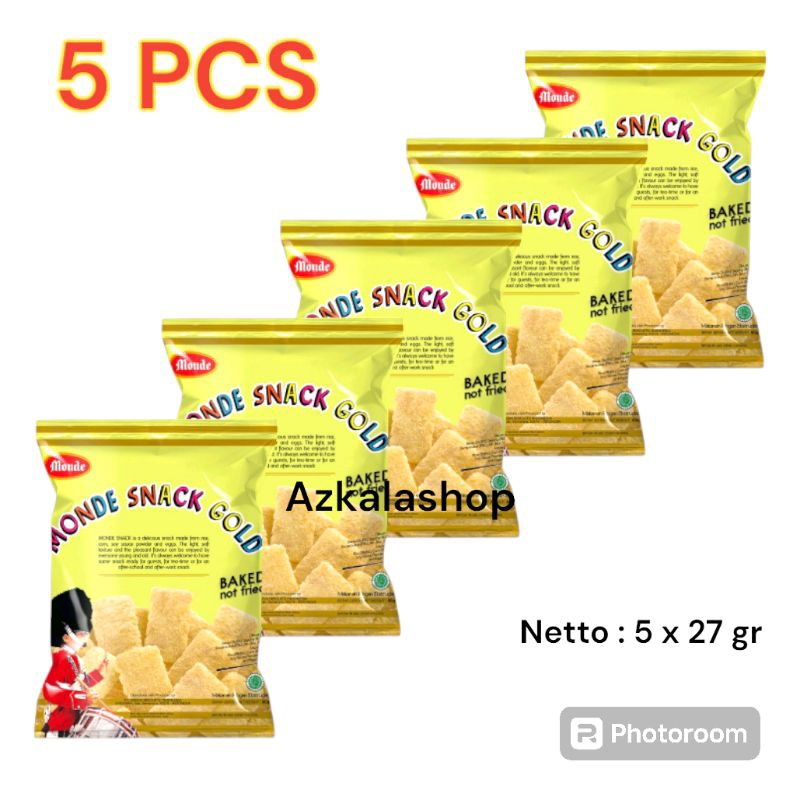 

( 5 PCS ) MONDE SNACK GOLD