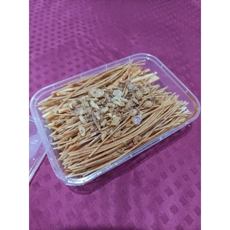 

Mie Lidi atau biting bitingan enak kriuk pedas manis asin box 500 ml