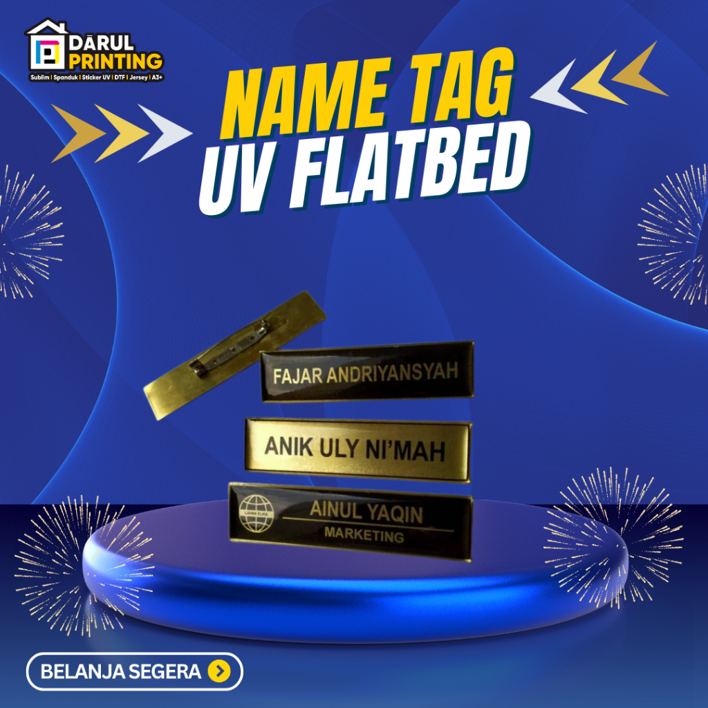 

Name Tag Akrilik Print UV Custom Nama