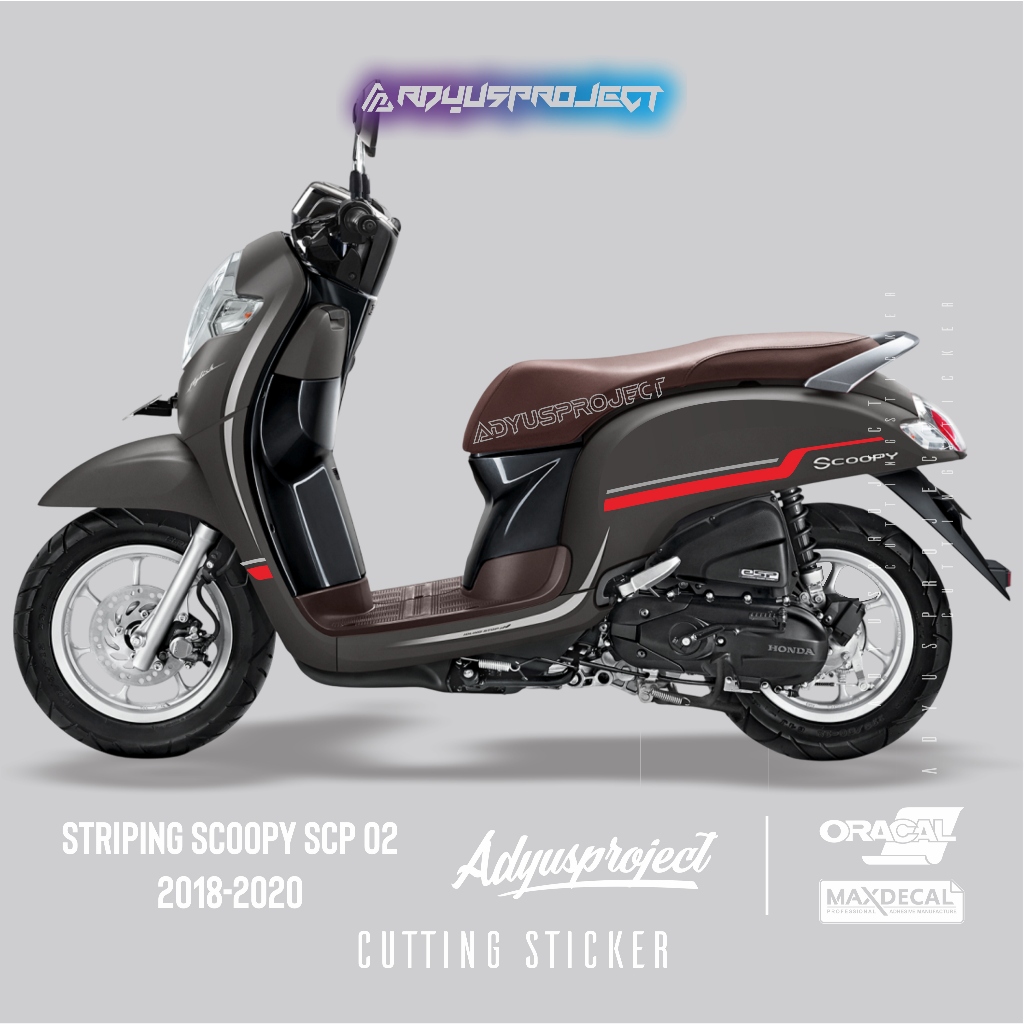 Striping Honda SCOOPY Scp 02 2018 - 2020 Cutting Scticker Stiker Motor