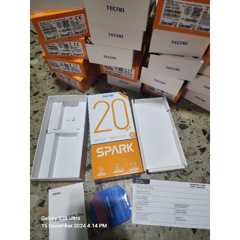 DUS BOX KOTAK TECNO 20 PRO SPARK ASLI COPOTAN ORIGINAL 100%