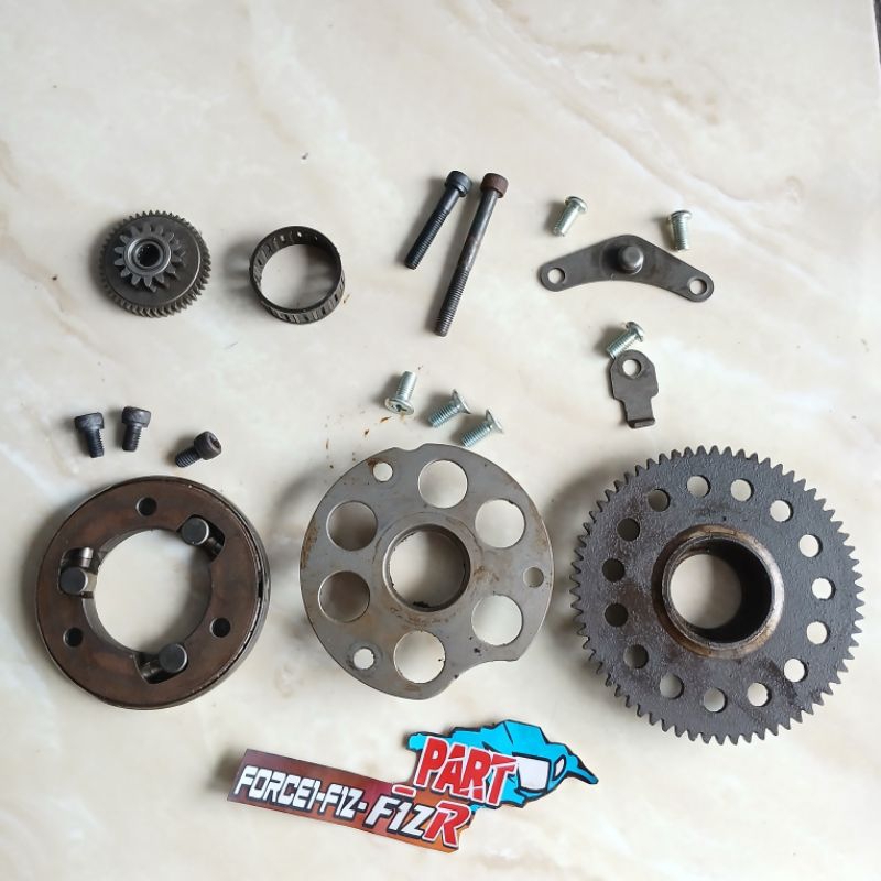GEAR GIR GIGIK PENGHANTAR DOBEL STATER DINAMO STARTER FULL SET ORIGINAL YAMAHA FIZR F1ZR FIZ FORCE1 