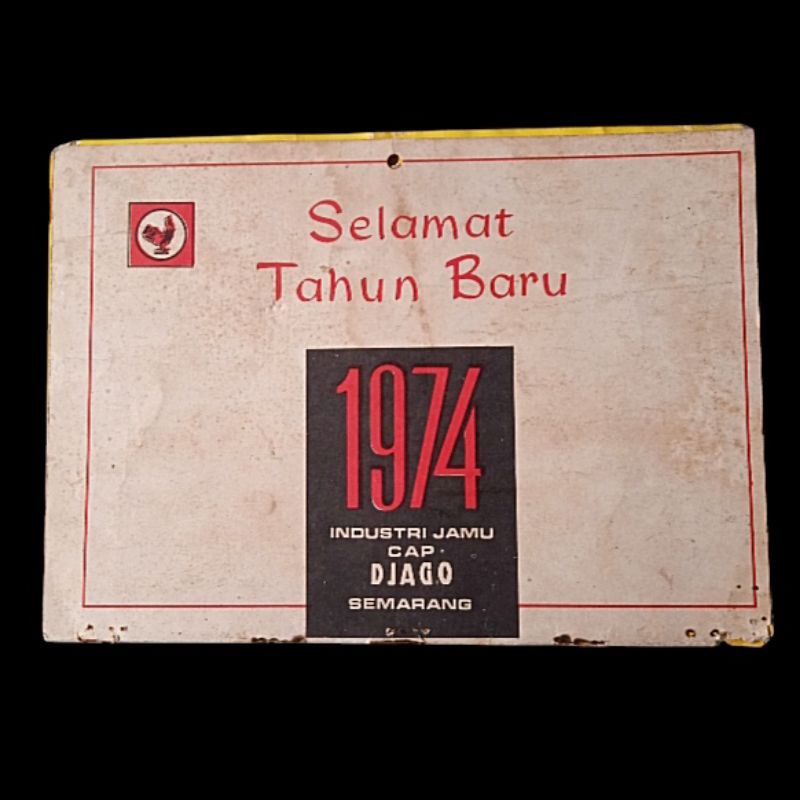 

Antik Kalender Kecil 1974 Iklan JAMU DJAGO Artis Terkenal Utuh Komplit