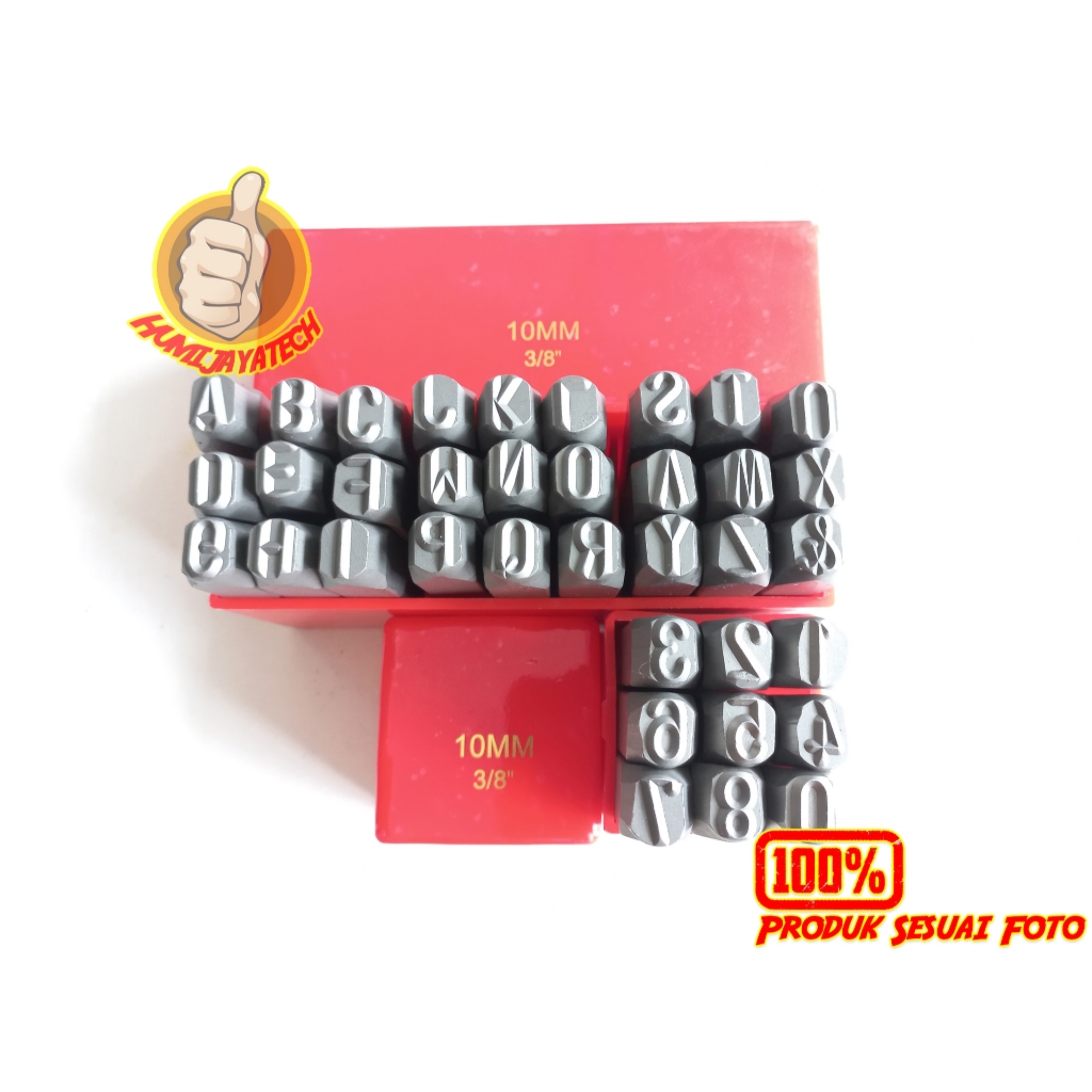 Paket Alat Ketok Huruf dan Angka 10mm Toyoda / Paket Ketok Angka Huruf