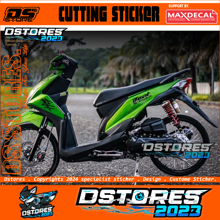 CUTTING STICKER BEAT FI KANJI SIMPEL EMBLEM VARIASI BEAT FI EMBLEM BEAT FI JAPAN CUTTING BEAT JEPANG