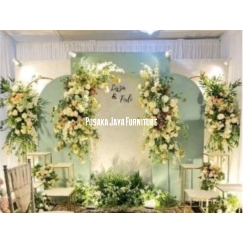 Backdrop Dekorasi Lamaran Triplek