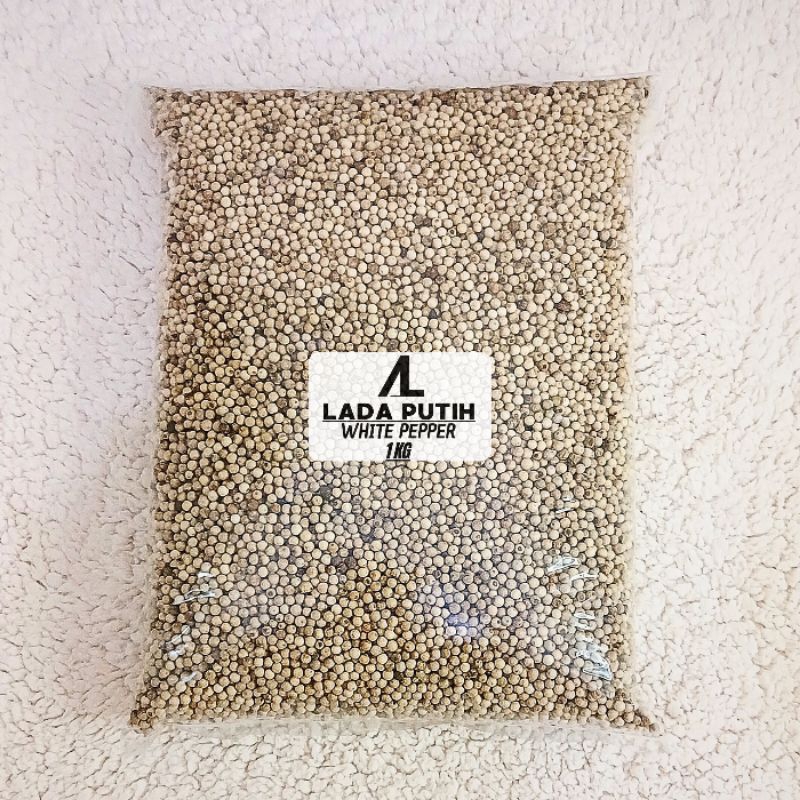 

MERICA 1 KG / LADA PUTIH PREMIUM 1 KG / MERICA BUTIR PREMIUM / Lada Utuh / Merica Asli / Merica Murah / Lada Murah / Merica Utuh / Merica Putih 1Kg Super / Lada Putih Utuh Alami Rempah Pedas