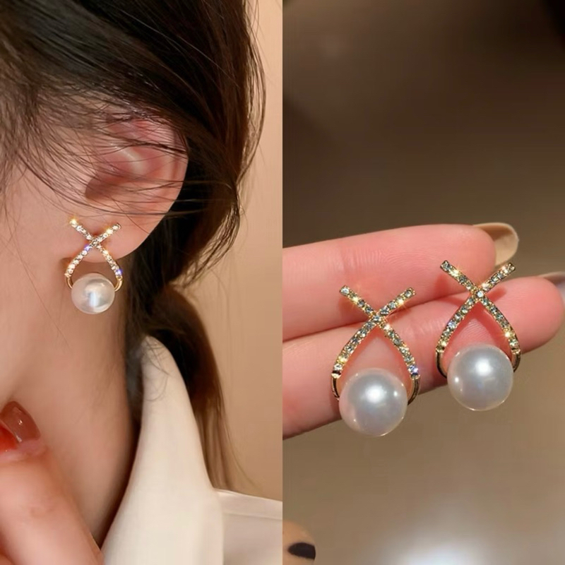 Anting lapis emas mutiara air tawar asli lombok Anting anting wanita Anting mutiara lombok asli Anti