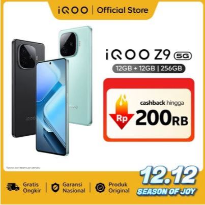 iQOO Z9 5G (12/256) Snapdragon 7 Gen 3, 6000 mAH, 144Hz AMOLED (4500 nits), Sony IMX882