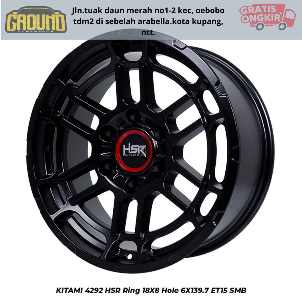 Velg Mobil HSR Kitami Ring 18 Lubang 6 untuk Pajero, Hilux - Terbaru Hsr Wheel R18