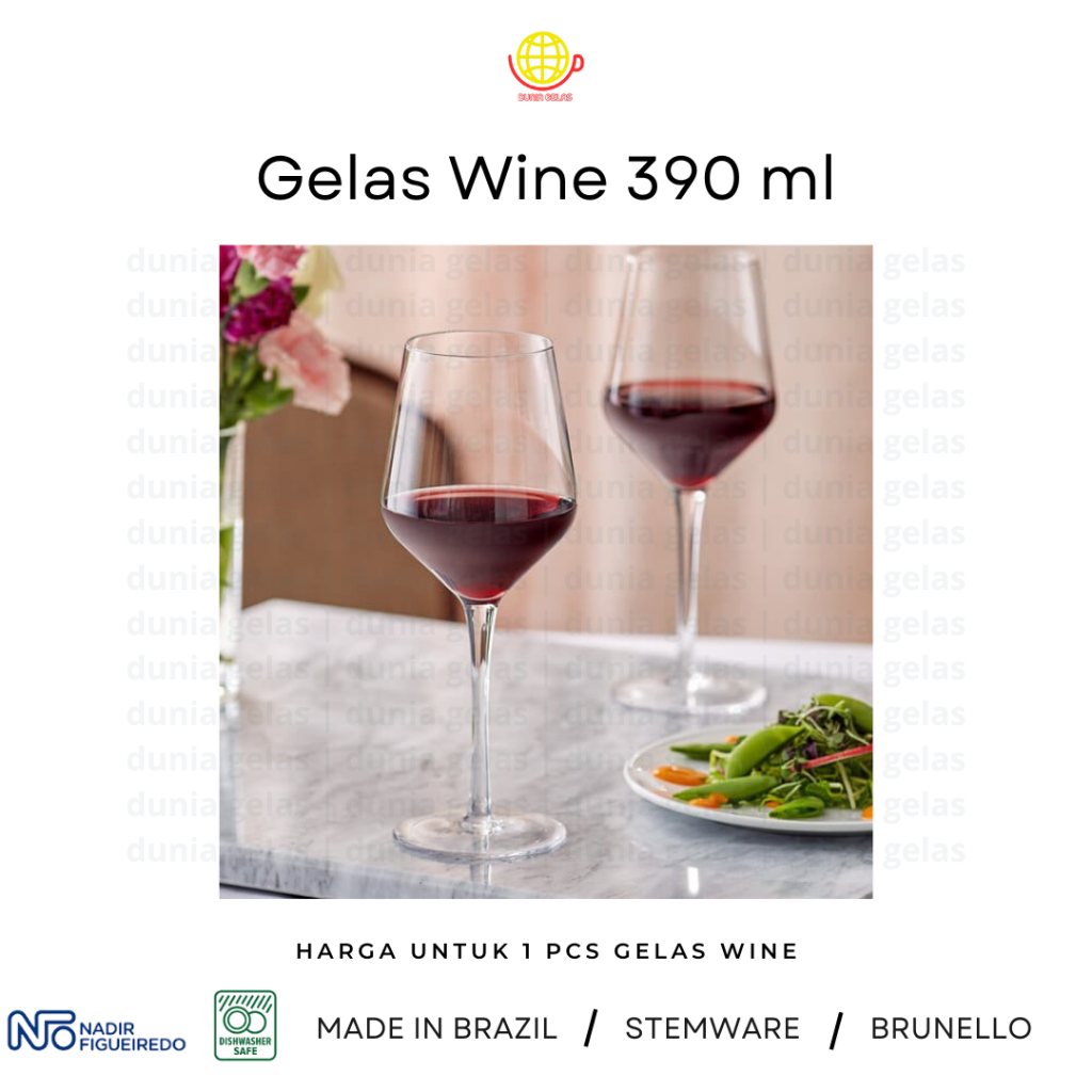 Gelas Champagne Nadir Brunello/Gelas Goblet/Gelas Wine Kaki/Gelas Kaki/Gelas Resto/Gelas Nadir Brune