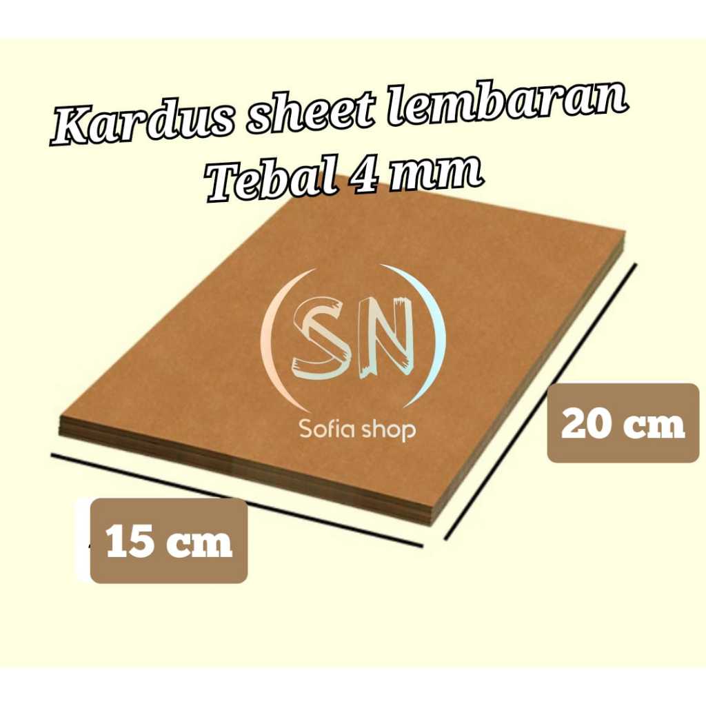

TEBAL 4 MM KARDUS KARTON LEMBARAN 15x20 cm / 15 x 20 cm / 20x15 cm SINGLE WALL C-FLUDE CORRUGATED SHEET POLOS BARU