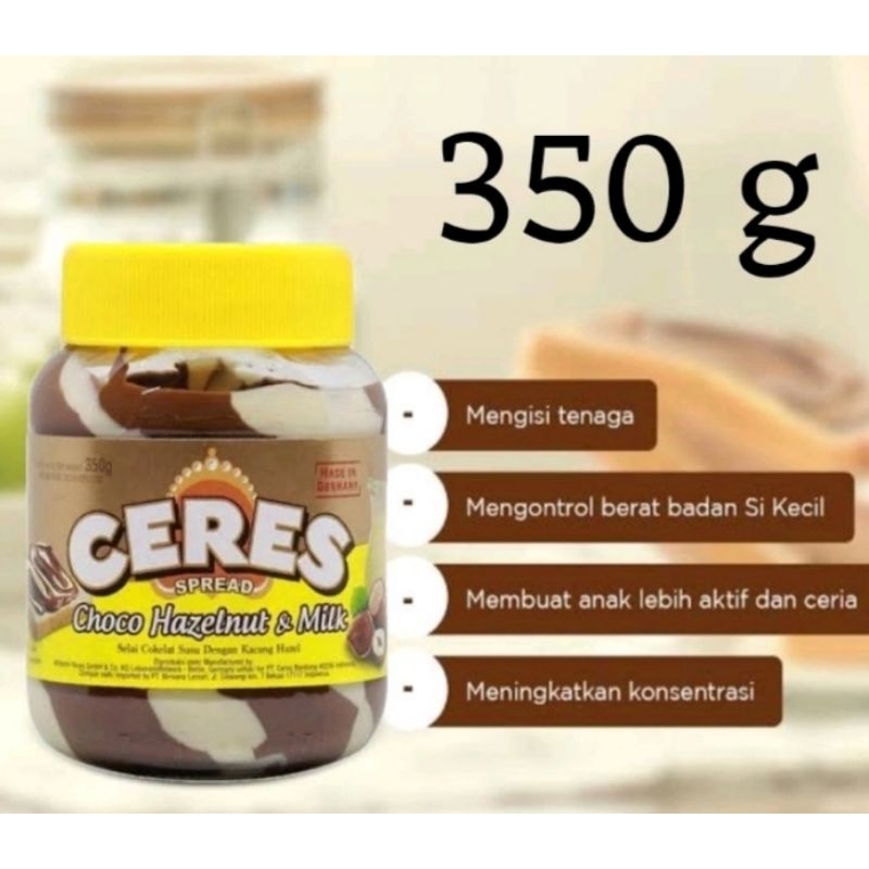 

Ceres spread choco hazelnut & milk 350g