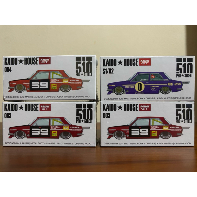 Mini GT x Kaido House Datsun 510 Pro Street SK510 Orange - Oren, Datsun 510 Pro Street SK510 RED - M