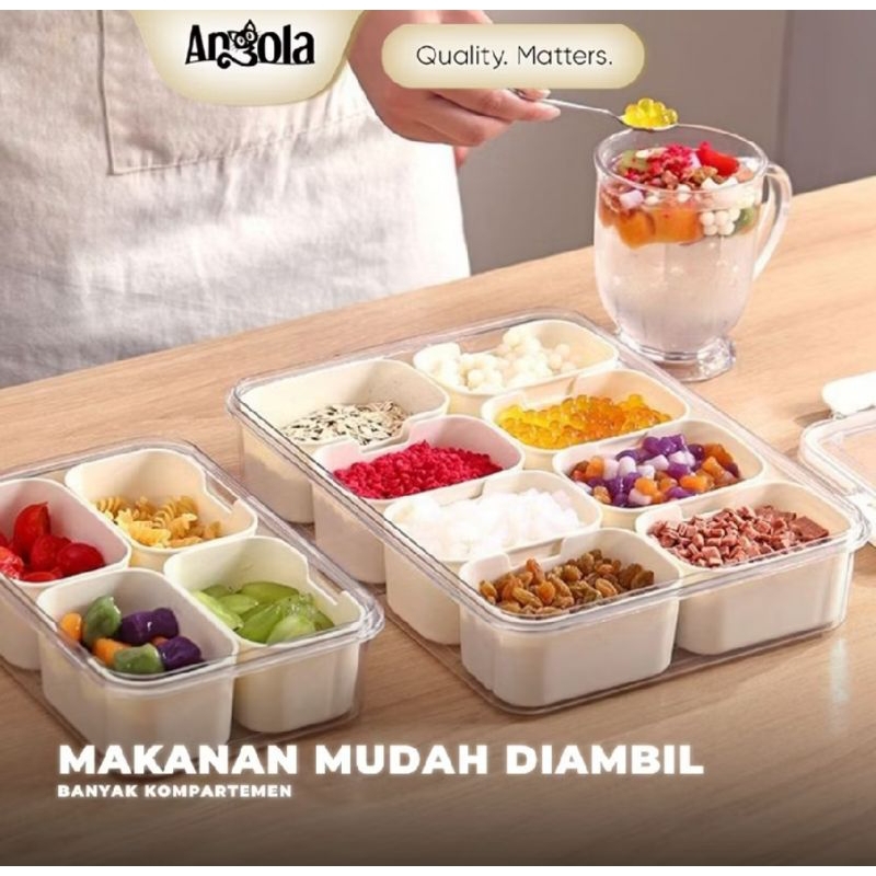 Angola Kotak Penyimpanan Kulkas Akrilik Food Container