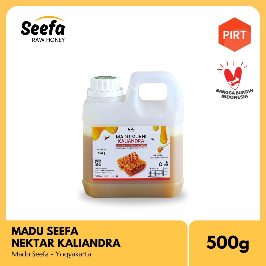 

Madu Kaliandra Murni Seefa 500g Raw Honey Asli Bergaransi Free Sendok Kayu