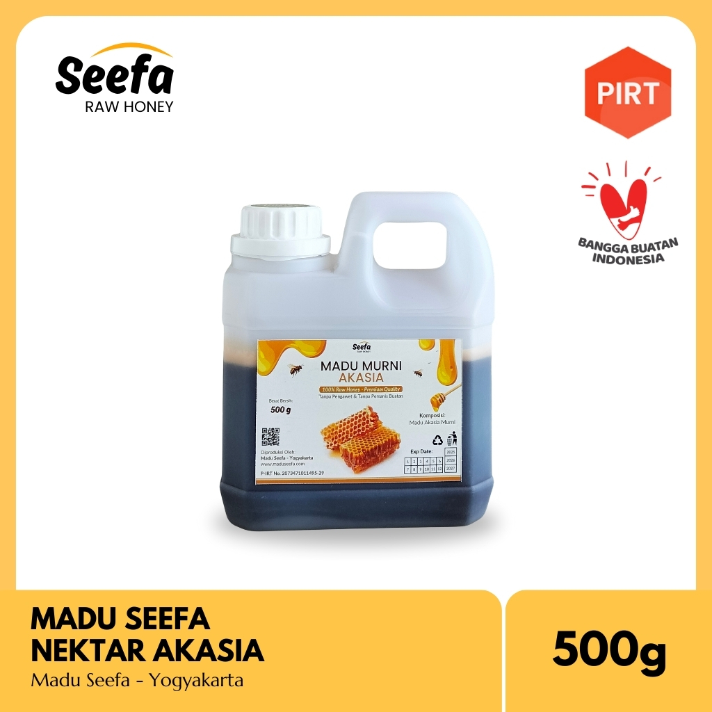 

Madu Akasia Murni Seefa 500g Asli Bergaransi Free Sendok Kayu