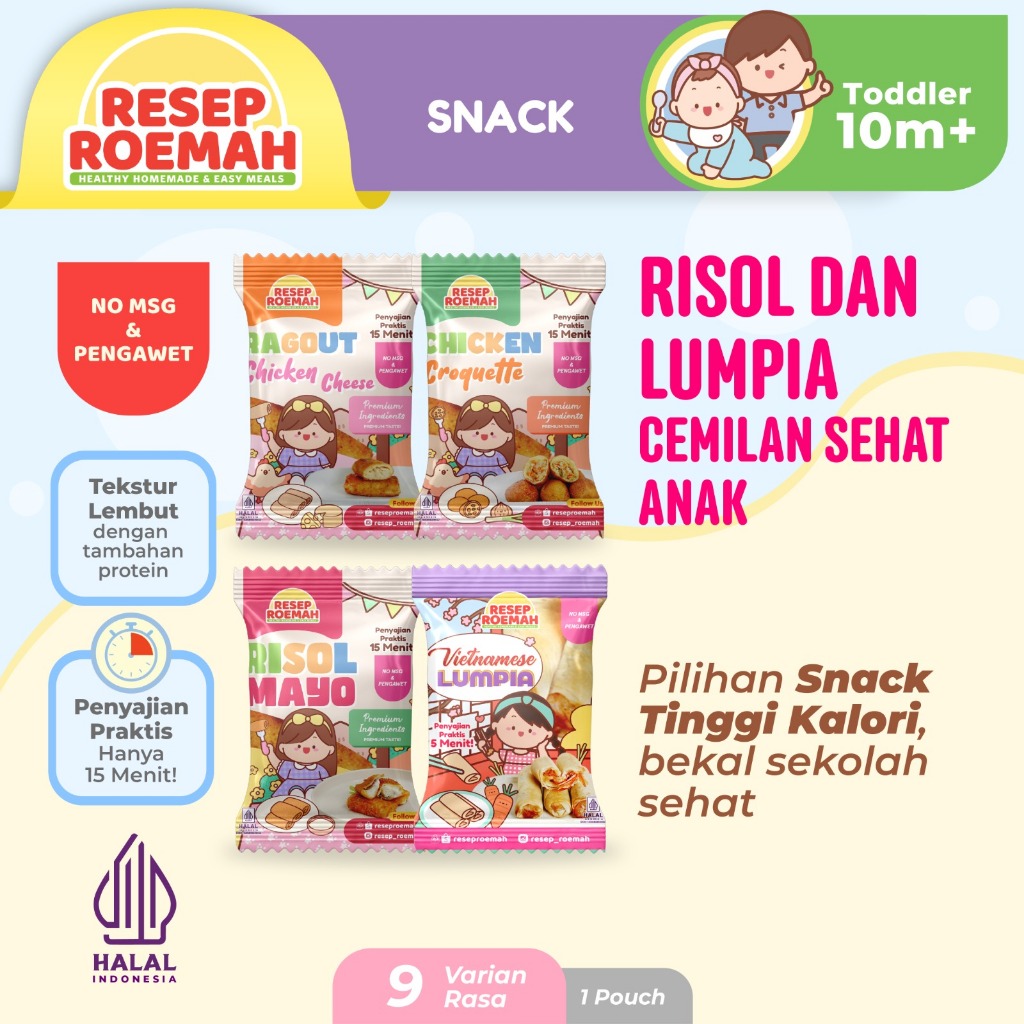 

Resep Roemah Risol dan Lumpia / Bekal Sekolah Anak / Cemilan Sehat Frozen Anak MPASI / Toddler and Kids Healthy Frozen Food / No MSG