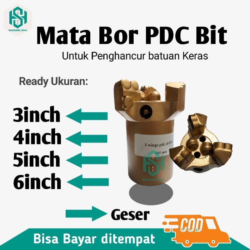 Mata bor sumur tembus batu/mata bor PDC bit tembus batu/dril bit