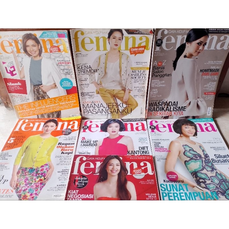 Majalah Gaya Hidup Femina & Femina Pesona edisi 2012-2016