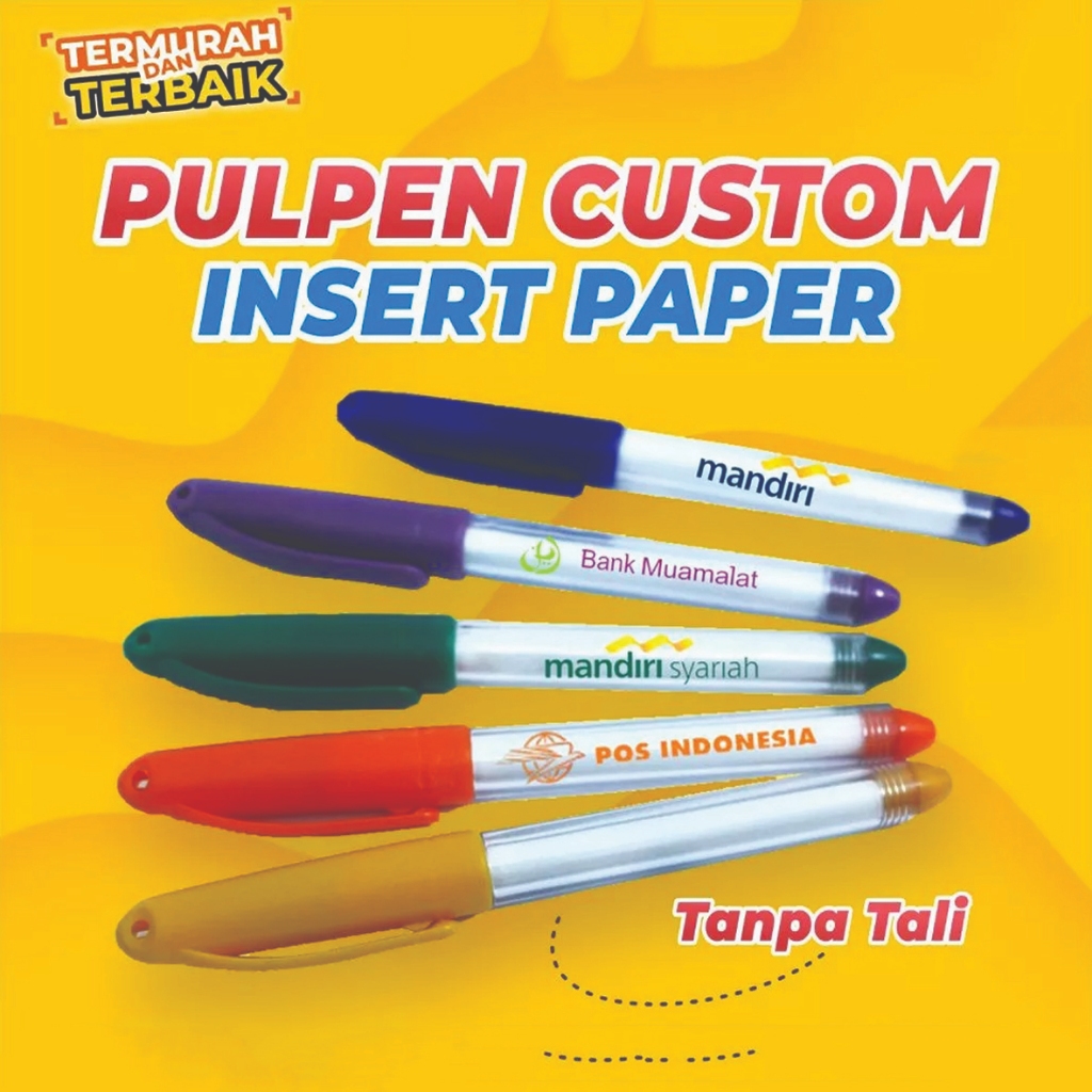 

Pulpen Custom Logo TERMURAH | Bolpoin Custom Tulisan | Bollpoint | Pen Custom Insert Paper