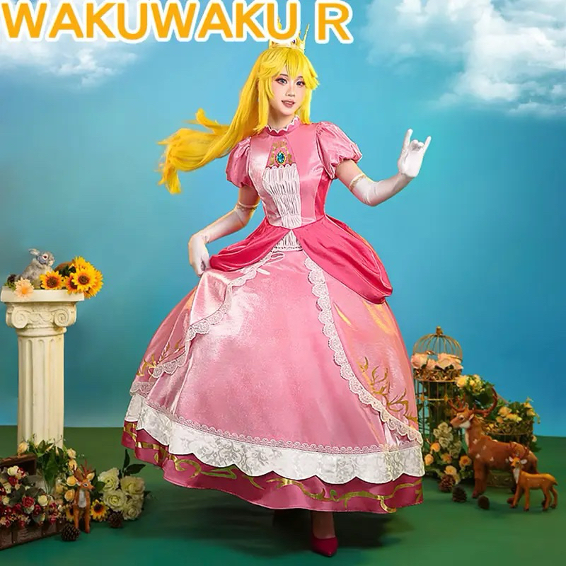 princess peach kostum cosplay miaowucos size S