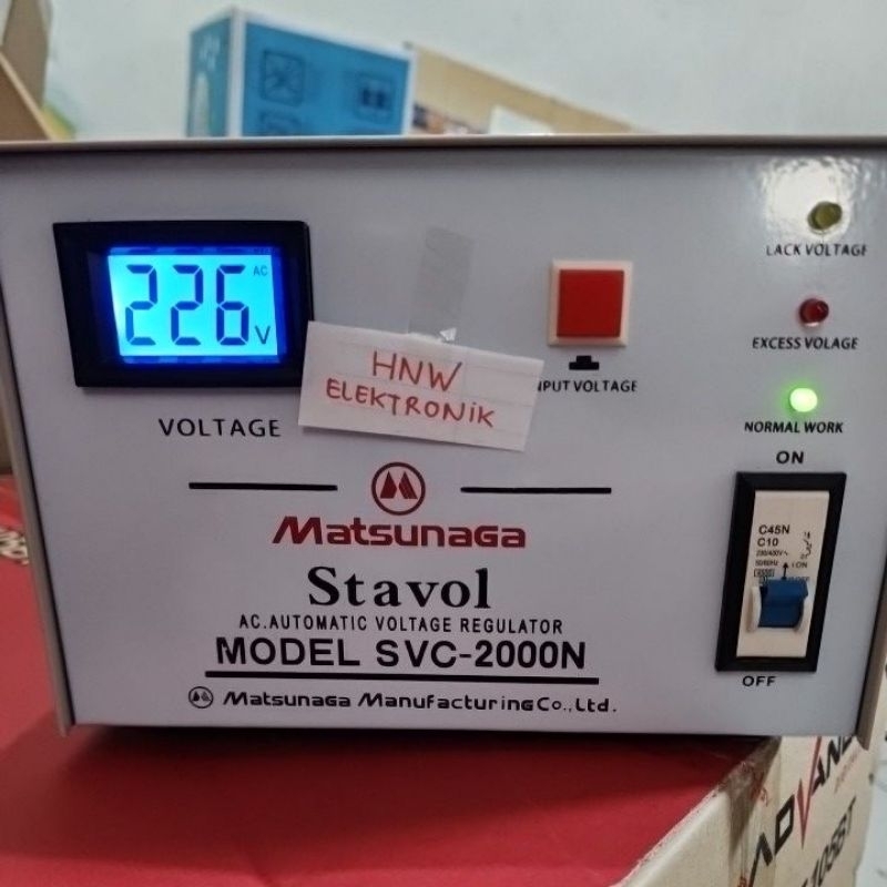 Stavol Stabilizer Matsunaga 2000W 2000VA 2000watt 2000 watt stabilizer SVC 2000N