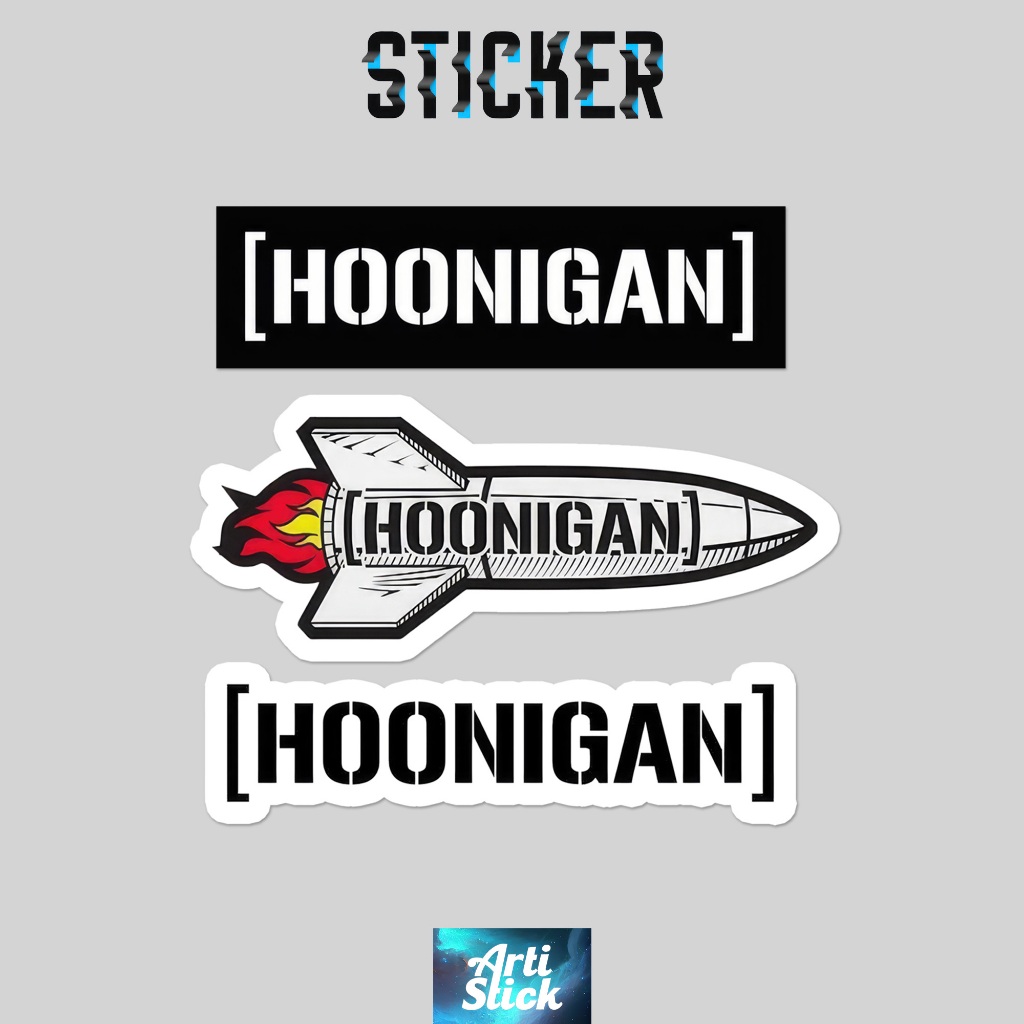 

(3 PCS) Sticker Series HOONIGAN | Vinyl Laminasi anti air | ArtiStick Merch